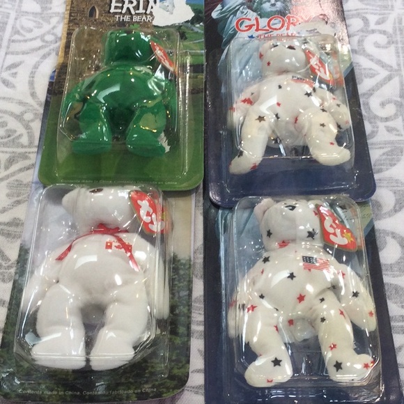 McDonald’s vintage collectible beanie babies bears 1999 set of four. New unused - Picture 1 of 10